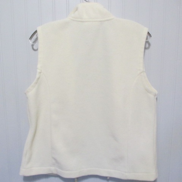 Vintage Chadwick’s Ivory Fleece Vest, Size M - Picture 2 of 5